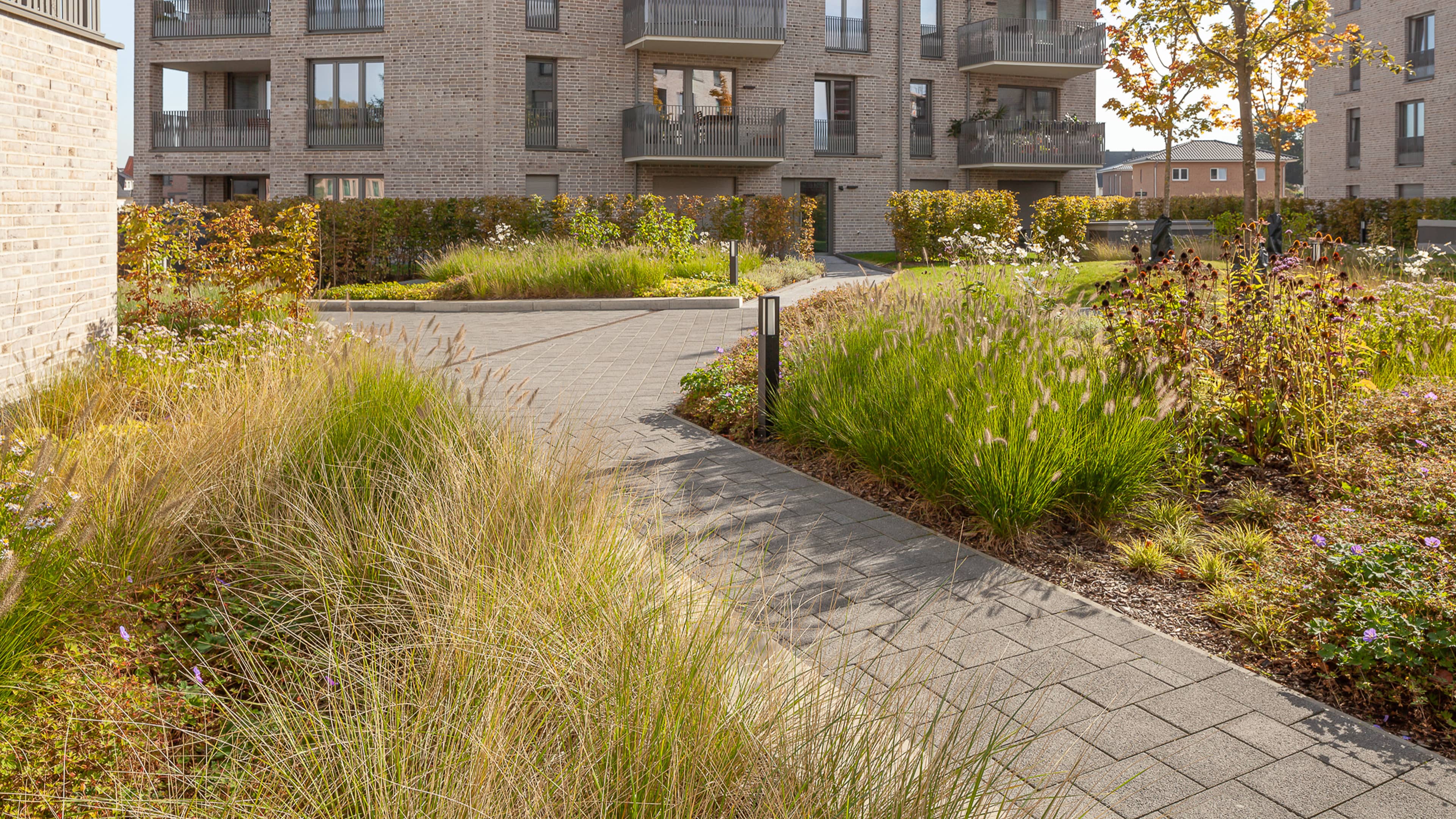 Gartenlandschaft Wohnungsneubau Giselbertstraße (c)sebastianglombik